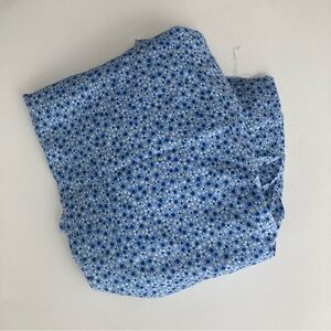 Blue Floral Fabric for Fiber Arts Sewing Projects Dress Skirt Blouse Flowers